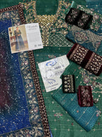 BAROQUE CHIFFON UNSTITCHED EMB SUIT - City Cloth House