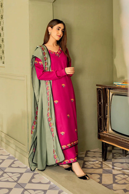 ASLING DHANAK UNSTITCHED EMB 3PC