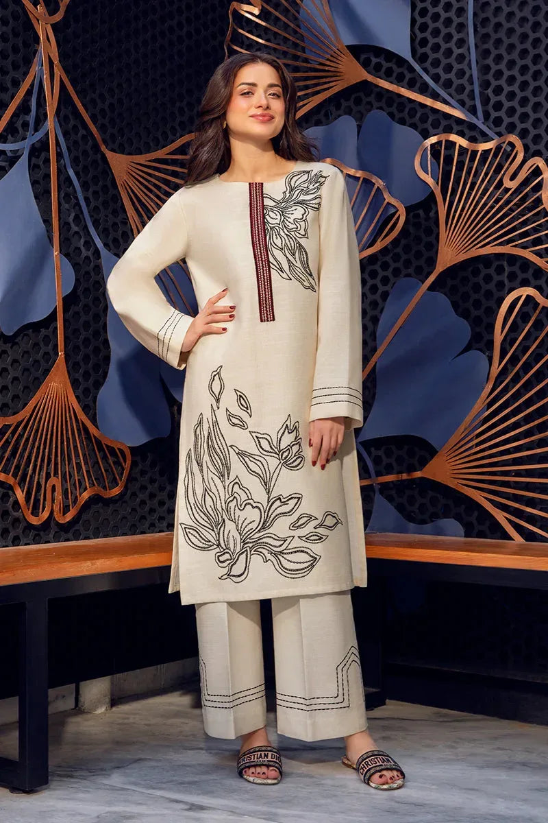 RANG RASIYA KARANDI UNSTITCHED EMB 2PC - City Cloth House