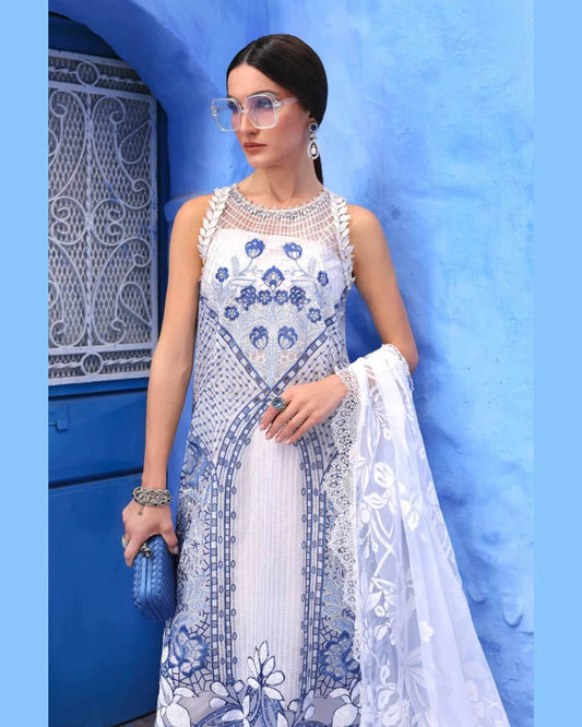 MARIA.B LAWN UNSTITCHED EMB 3PC 25’ (10-A) - City Cloth House