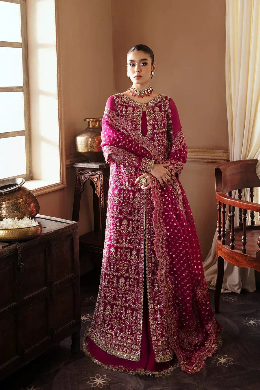 SORAYA ORGANZA UNSTITCHED EMB RAIZEL SUIT - City Cloth House