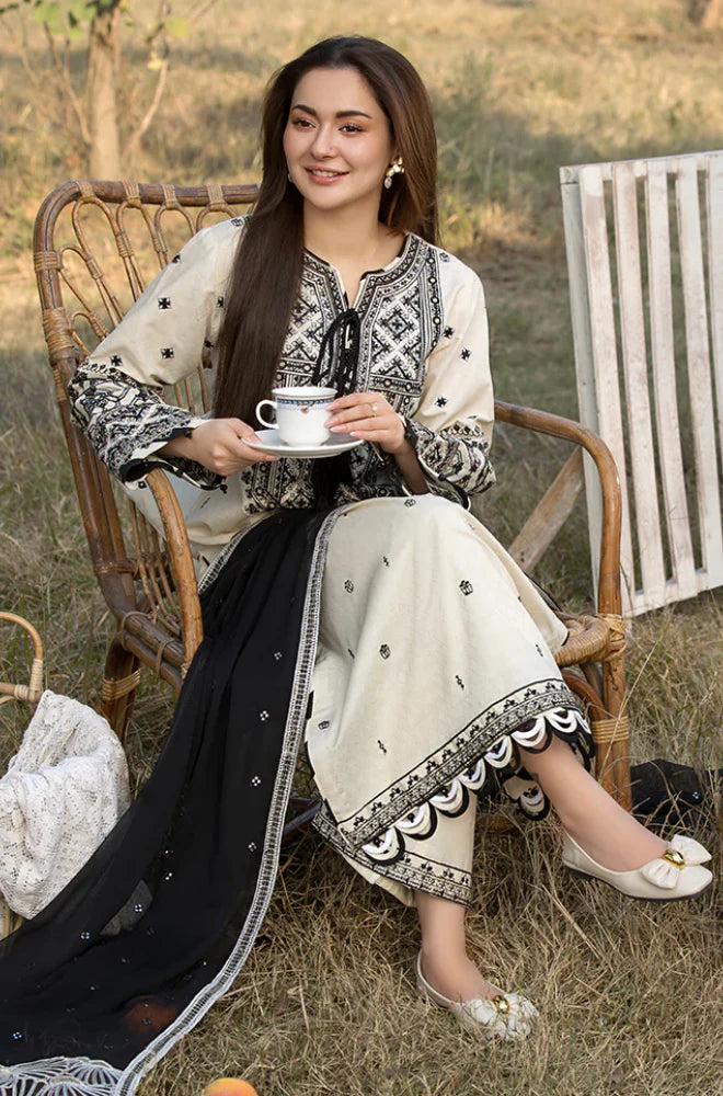 Nisa | Emb Unstitched Dhanak 3pc