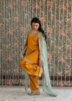 Zard | Emb Unstitched Shamoz silk 3pc