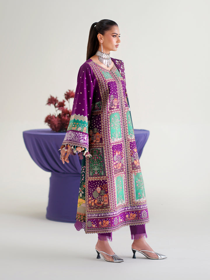 Elanora | Emb Unstitched Shamoz silk 3pc