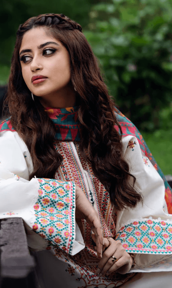 Ivory | Emb Unstitched Lawn 3pc