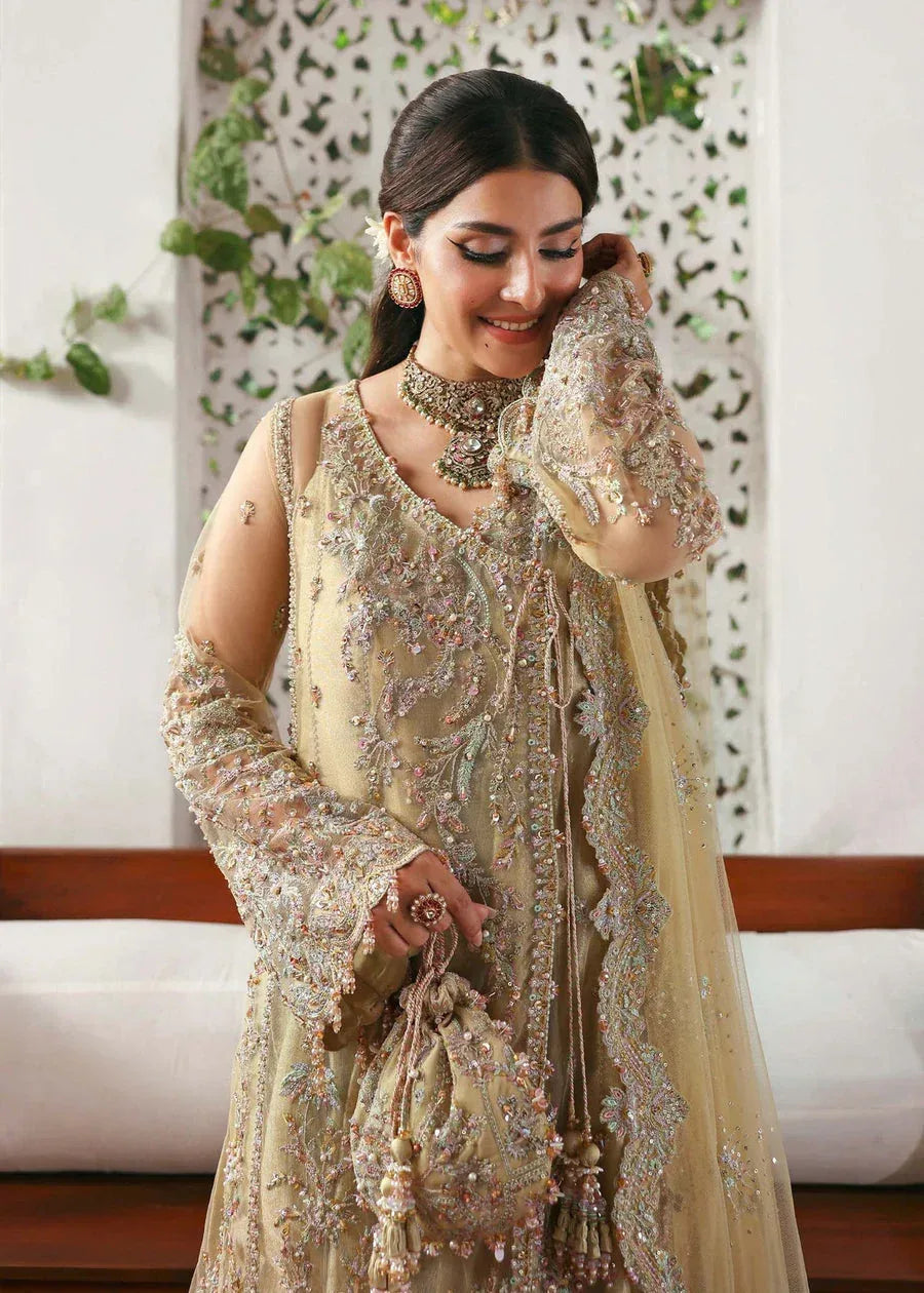 KANWAL MALIK NET UNSTITCHED EMB RUKHSAAR SUIT - City Cloth House