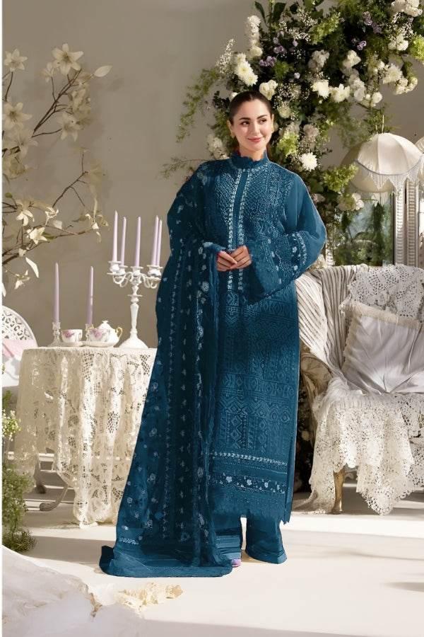 SOBIA NAZIR LAWN UNSTITCHED EMB 3PC 25’ (11-B) - City Cloth House