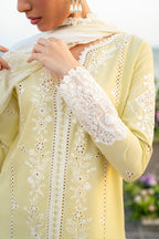 AZURE LAWN PREMIUM UNSTITCHED EMB 3PC