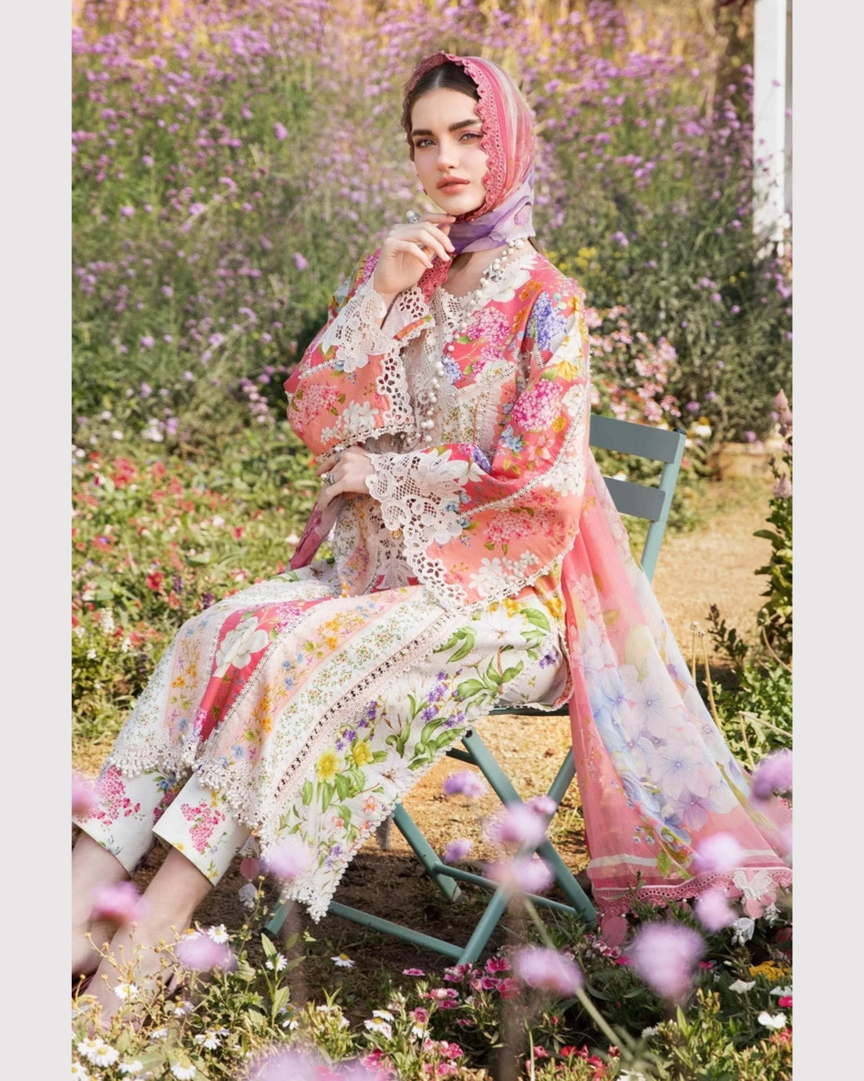 MARIA.B LAWN PREMIUM UNSTICH PRINTED 3PC - City Cloth House