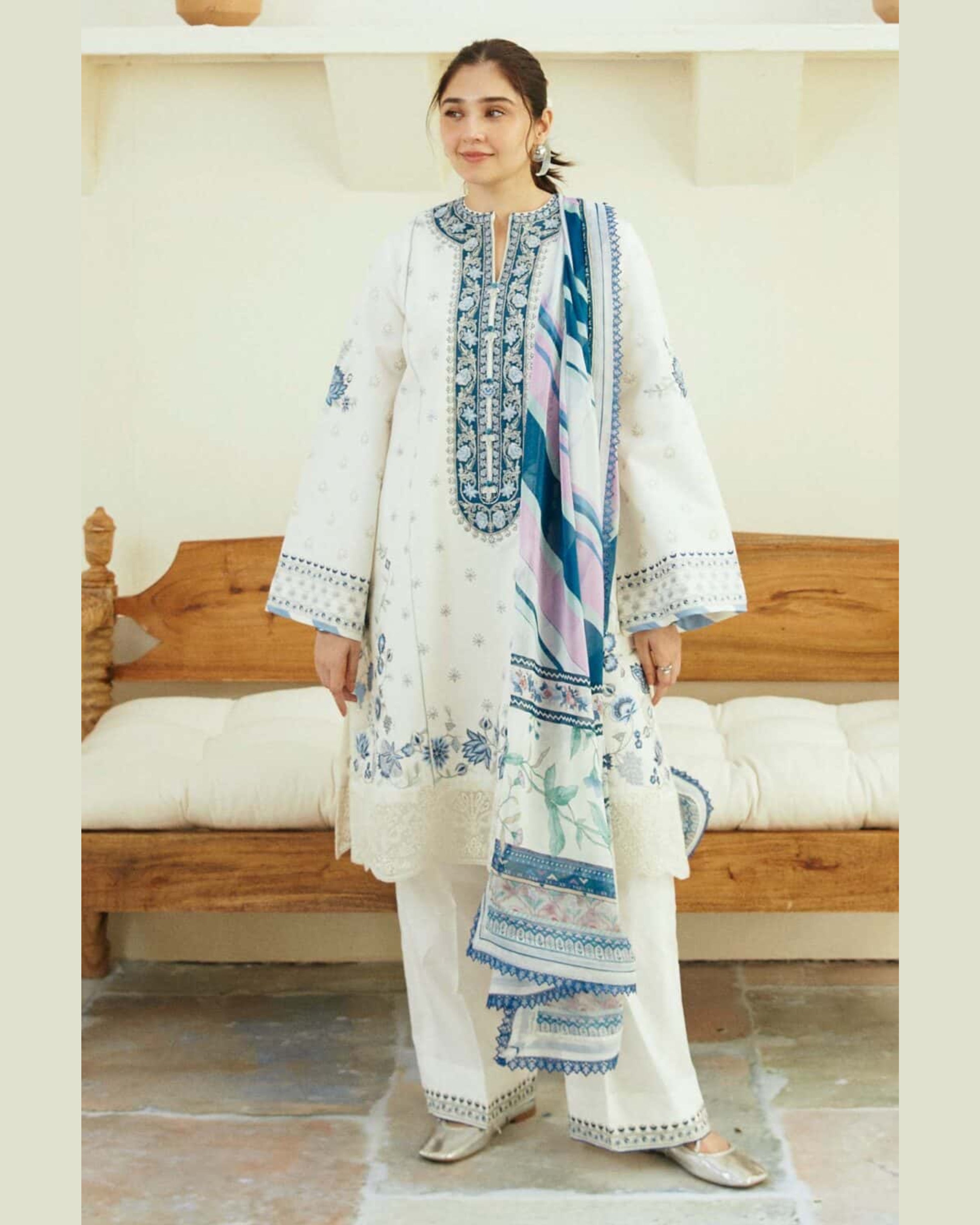 ZARA SHAHJAHAN LAWN UNSTITCHED EMB 3PC