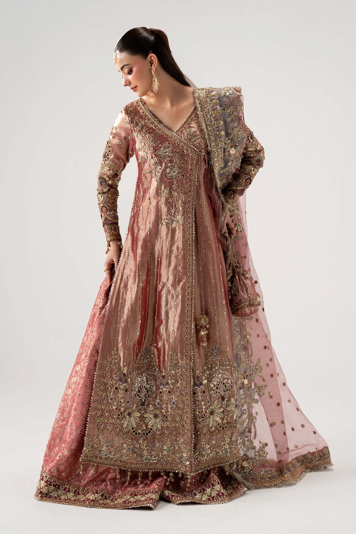 MARIA.B TISSUE NET UNSTITCHED EMB SUIT