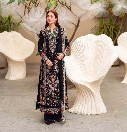 QALAMKAR LAWN PREMIUM UNSTITCHED EMB 3PC - City Cloth House