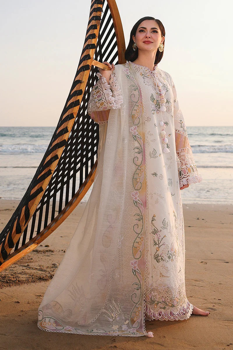 QALAMKAR LAWN LUXURY UNSTITCHED ILARA EMB 3PC