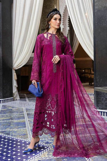 MARIA.B LAWN UNSTITCH EMB 3PC (D-2502-B) - City Cloth House
