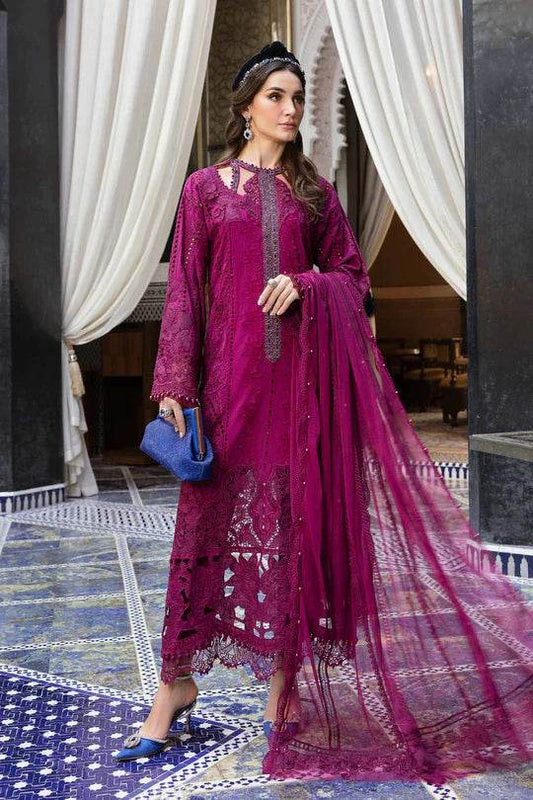 MARIA.B LAWN UNSTITCH EMB 3PC (D-2502-B) - City Cloth House