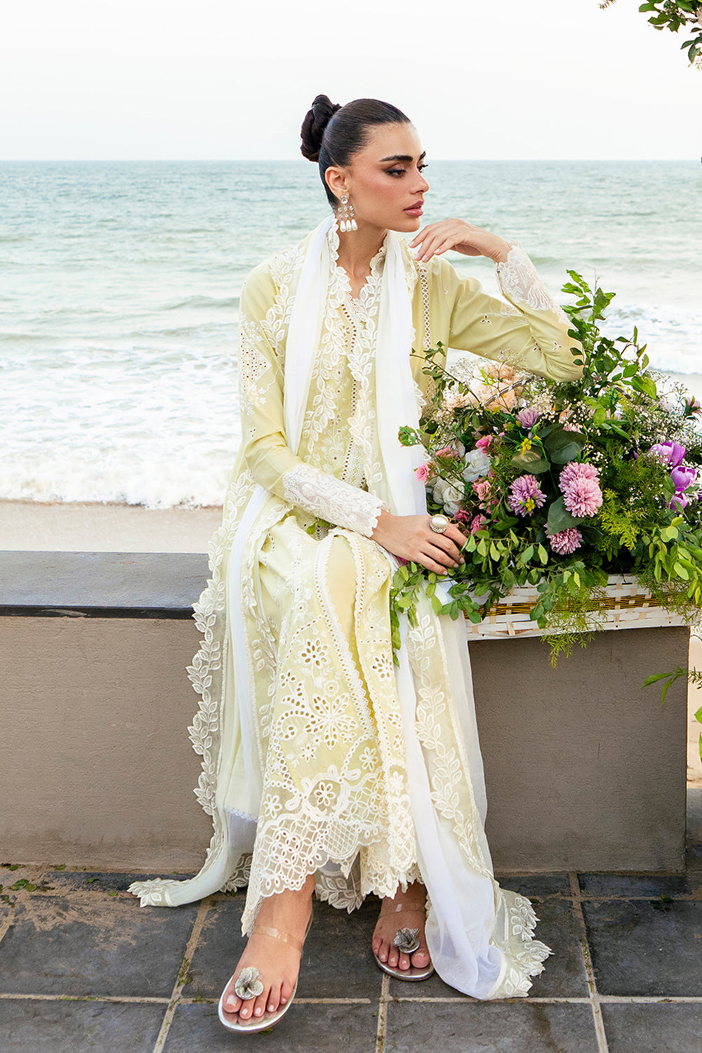 AZURE LAWN PREMIUM UNSTITCHED EMB 3PC