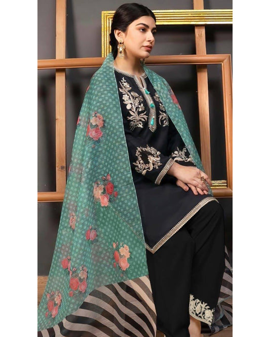 AISLING LAWN LUXURY UNSTITCHED EMB 3PC