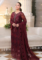 MARIA.B CHIFFON UNSTITCHED EMB D-8 SUIT