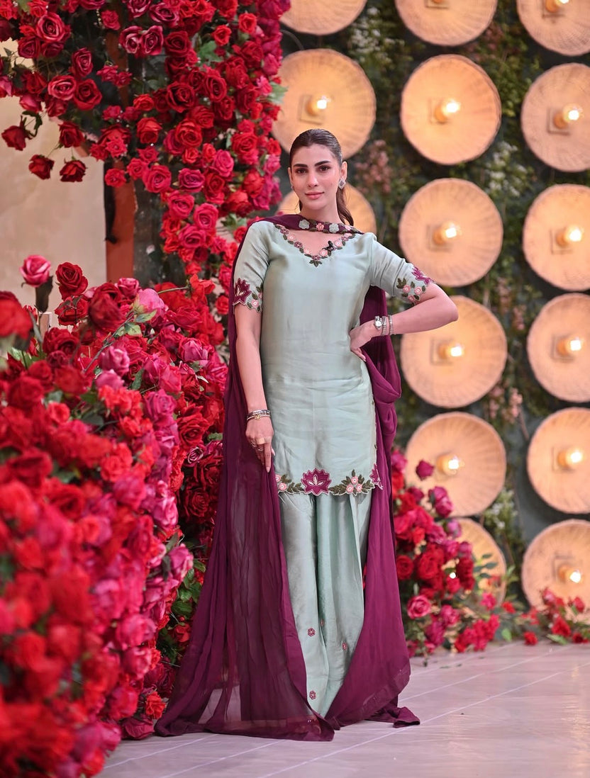 Zunairah | Printed Unstitched Shamoz silk 3pc