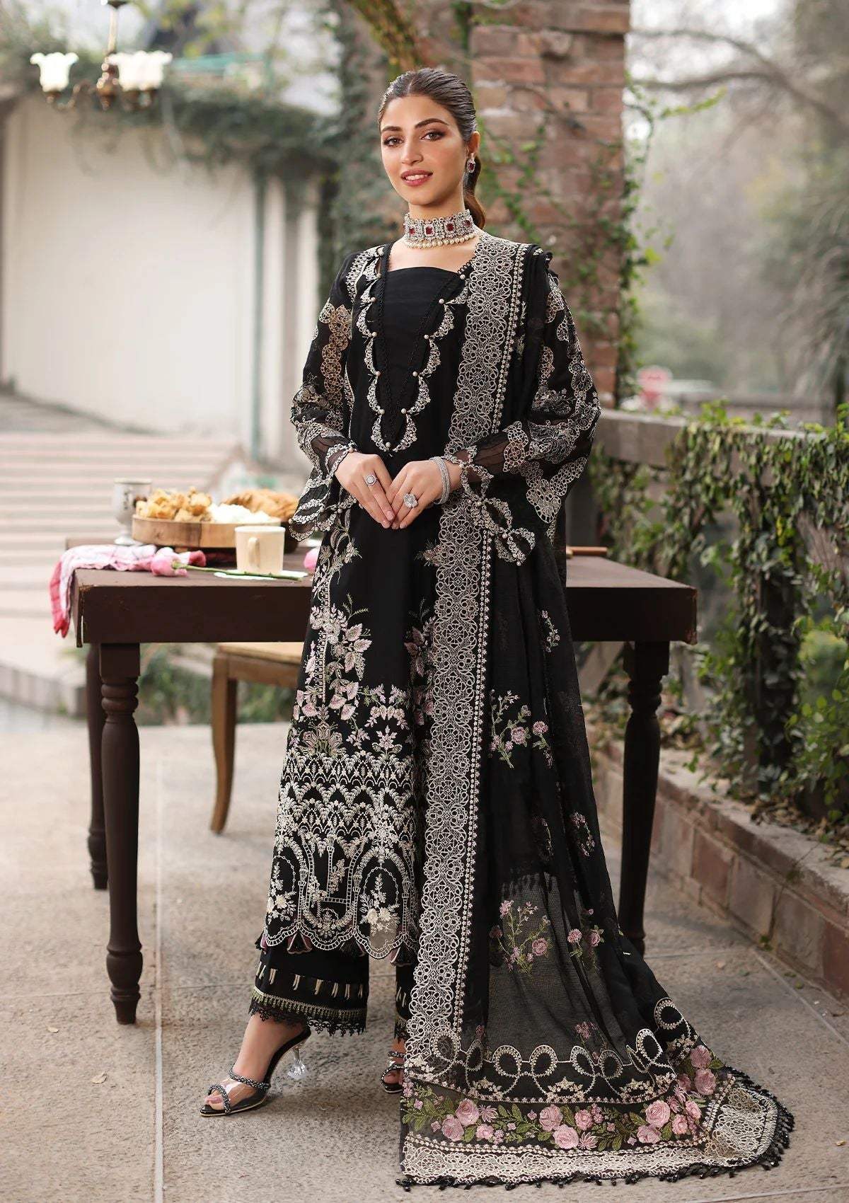KAHF LAWN LUXURY UNSTITCHED EMB 3PC