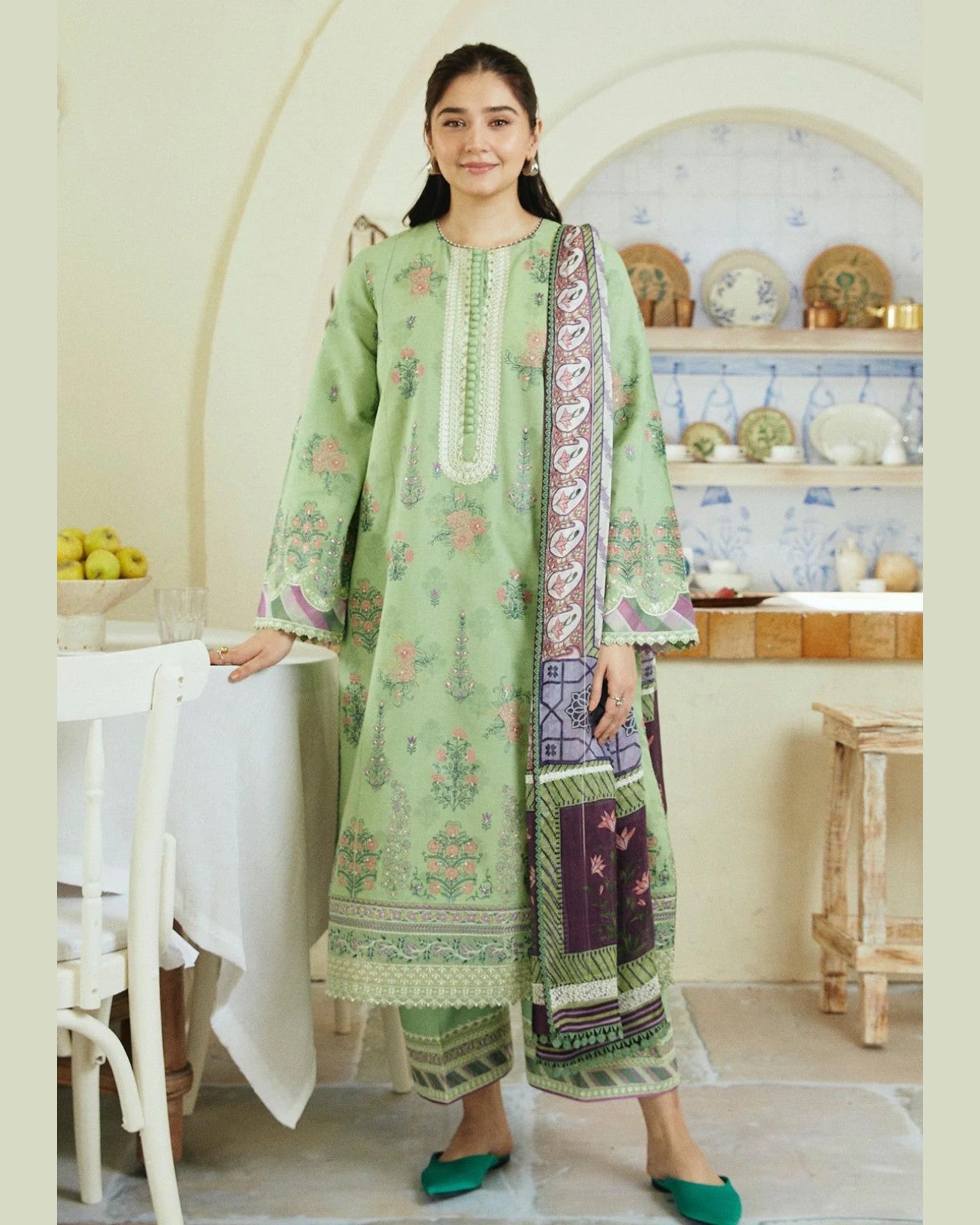 ZARA SHAHJAHAN LAWN UNSTITCHED EMB 3PC
