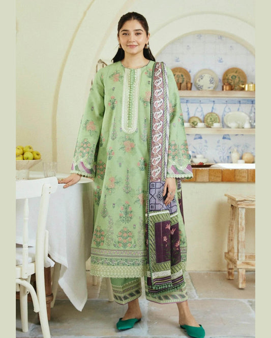 ZARA SHAHJAHAN LAWN UNSTITCHED EMB 3PC - City Cloth House