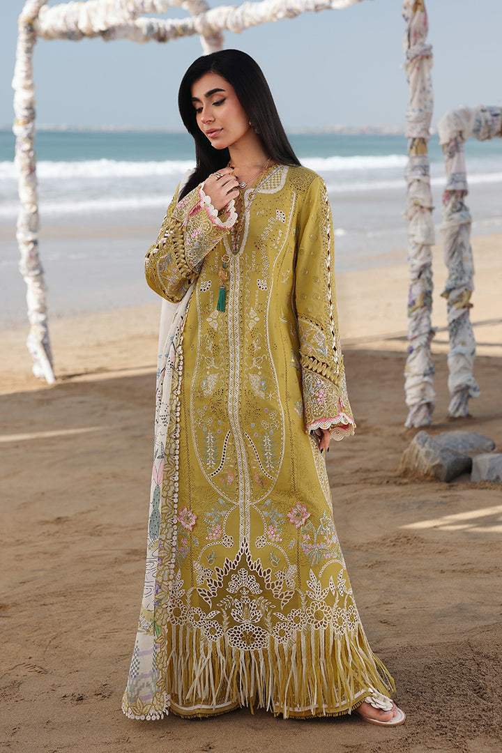 QALAMKAR LAWN PREMIUM UNSTITCHED HIRA EMB 3PC