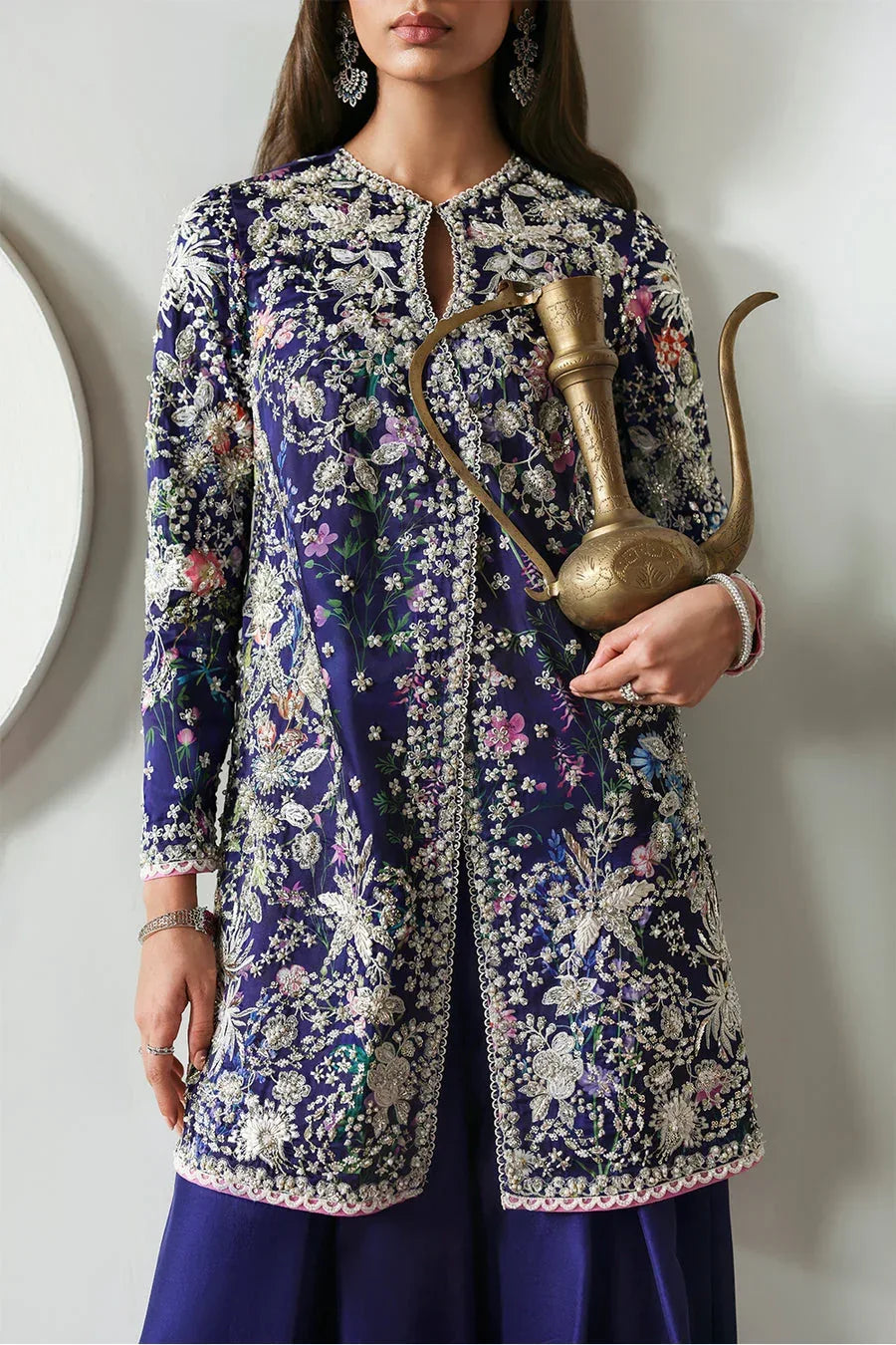 SORAYA ORGANZA UNSTITCHED EMB ALTHEA SUIT - City Cloth House