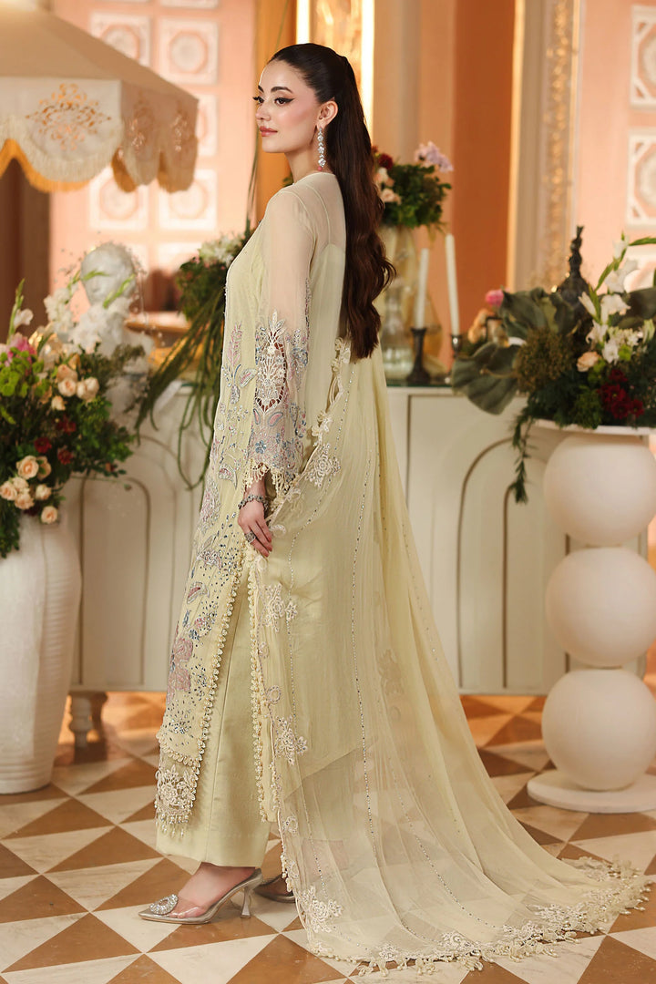 MARIA.B CHIFFON UNSTITCHED EMB D-8 SUIT