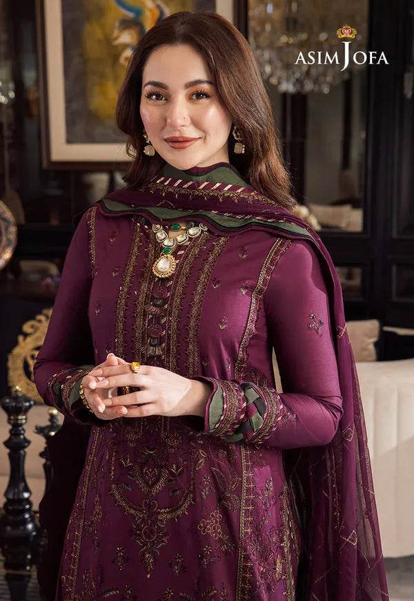 ASIM JOFA LUXURY LAWN UNSTICH EMB 3PC - City Cloth House