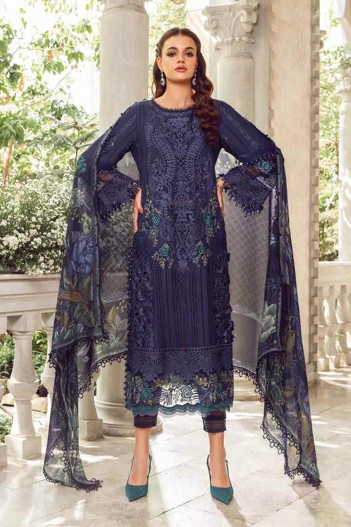 MARIA.B UNSTITCH EMB 3PC EID LAWN (24-0-D9) - City Cloth House