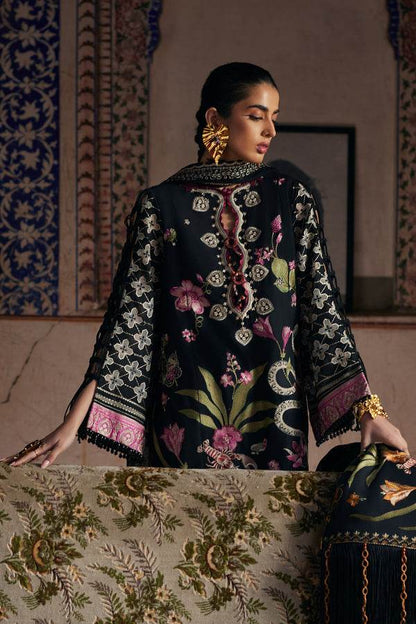 ELAF LAWN UNSTICH EMB 3PC AZUREH (EL25-04 A) - City Cloth House