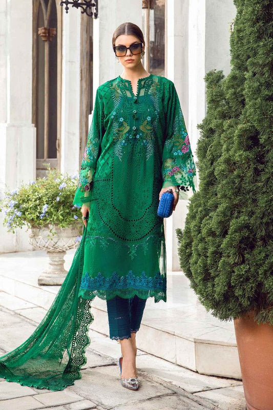 MARIA.B UNSTITCH EMB 3PC EID LAWN (24-0-D2) - City Cloth House