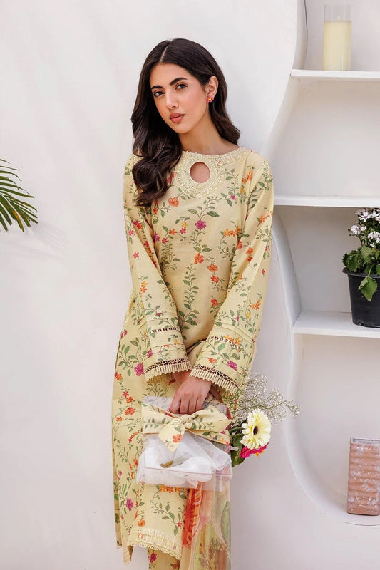 BAROQUE KHADDAR UNSTICH PRINTED 3PC