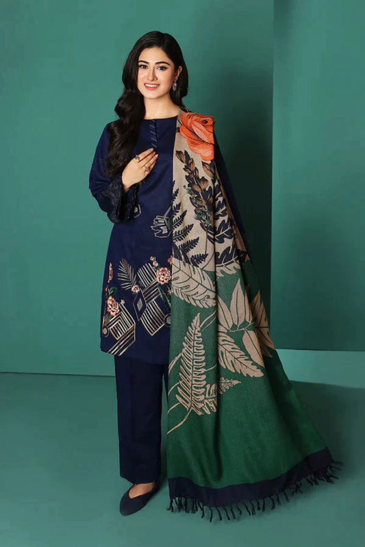NISHAT DHANAK PREMIUM UNSTITCHED EMB 3PC