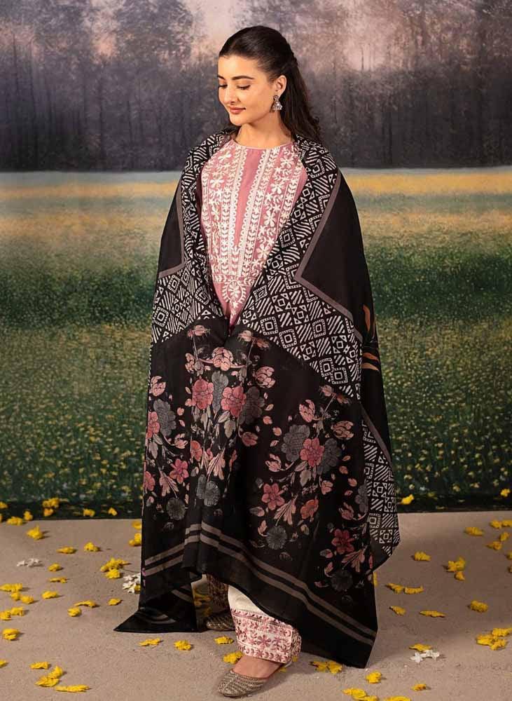 URGE DHANAK PREMIUM UNSTITCHED EMB 3PC - City Cloth House