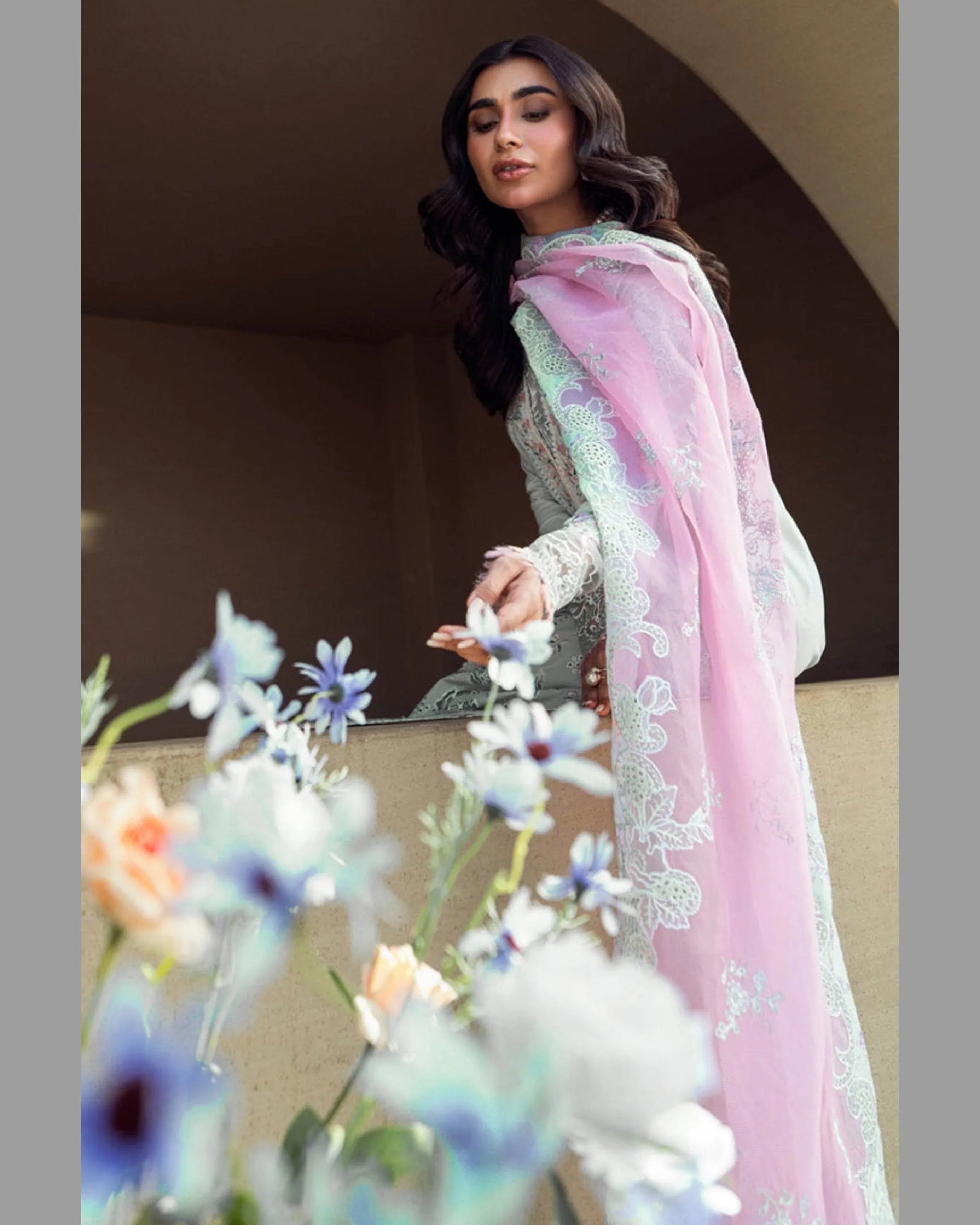 QALAMKAR LAWN UNSTITCHED EMB 3PC - City Cloth House