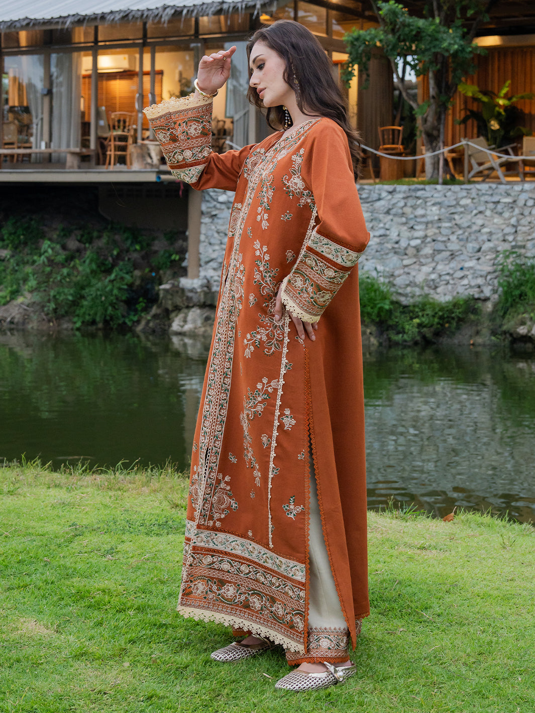 Amber | Emb Unstitched Dhanak 3pc
