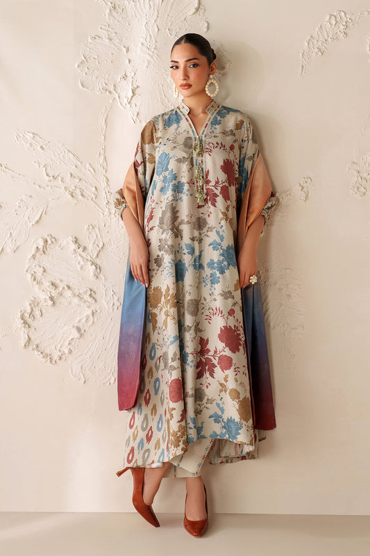 BAROQUE LINEN PRINTED UNSTICHED 3PC