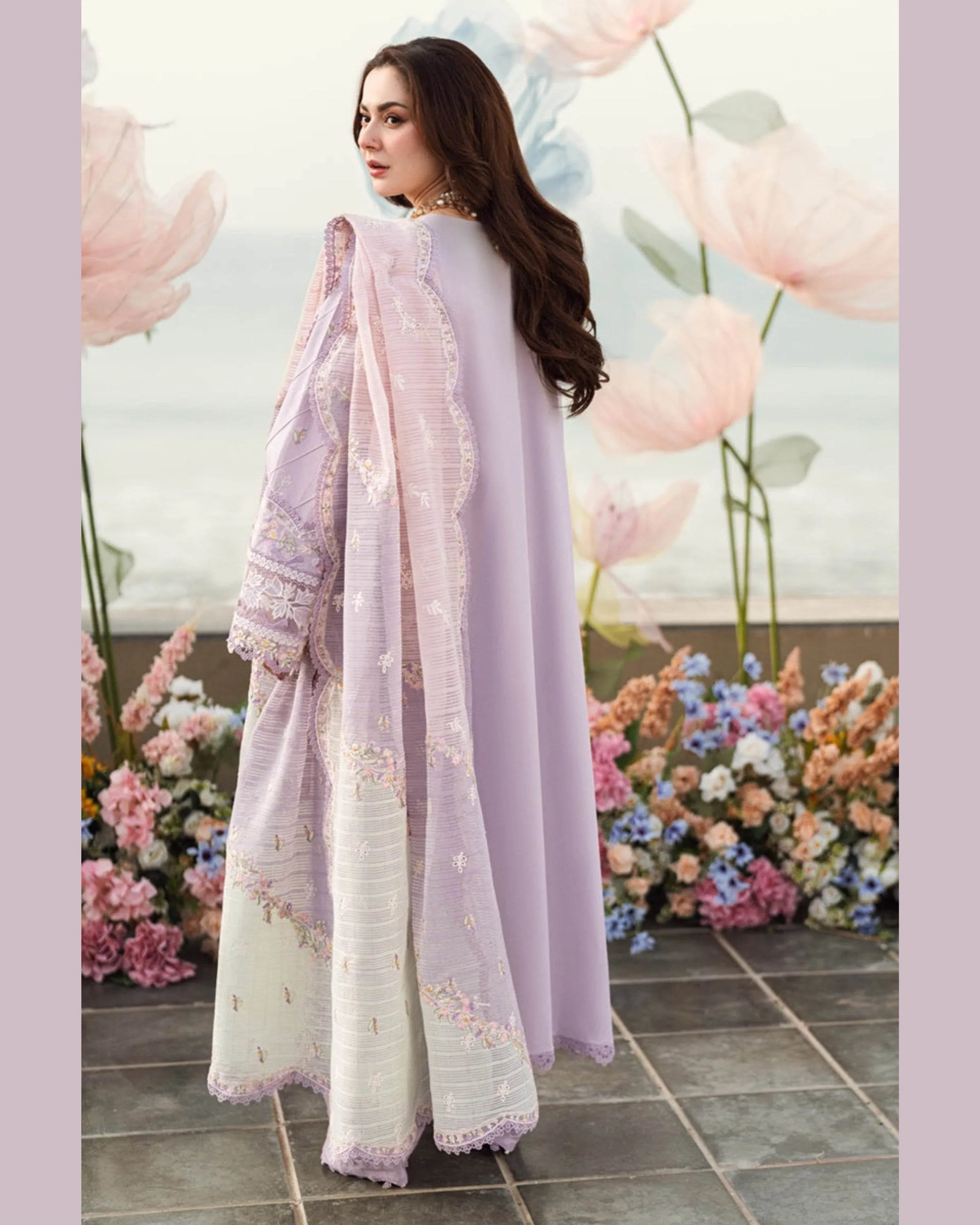 QALAMKAR LAWN UNSTITCHED EMB 3PC - City Cloth House