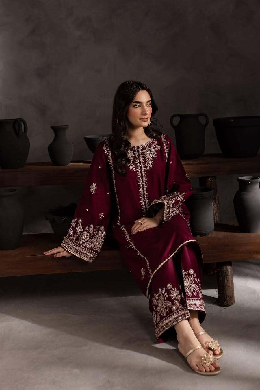 BATIK LAWN PREMIUM UNSTITCHED EMB 2PC - City Cloth House