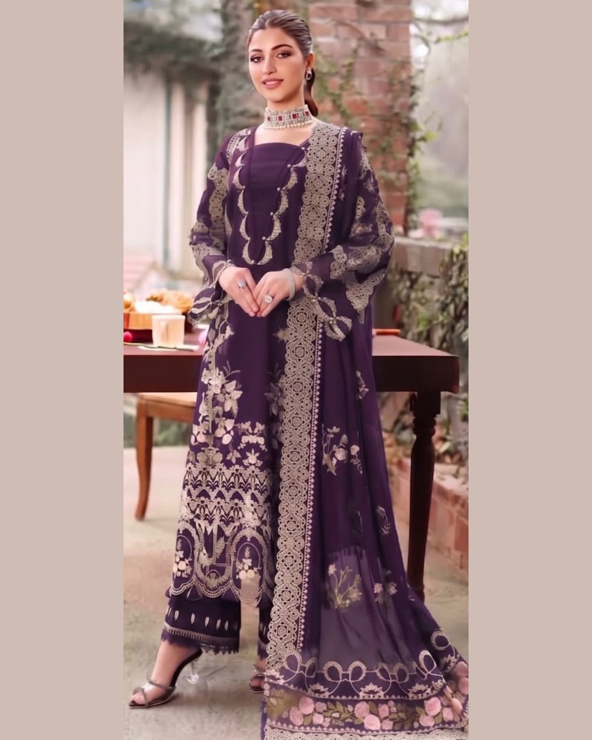 Shaahi | Emb Unstitched Dhanak 3pc