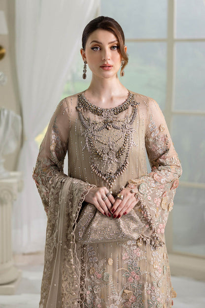 MARIA.B ORGANZA UNSTITCHED EMB D-7 MAXI