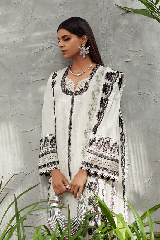 SUFFUSE LAWN LUXURY UNSTITCH EMB 3PC MEENAH (SU-02) - City Cloth House