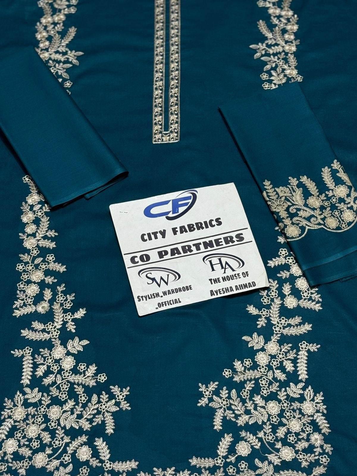 CITY FABRICS LAWN UNSTITCHED EMB 2PC - City Cloth House