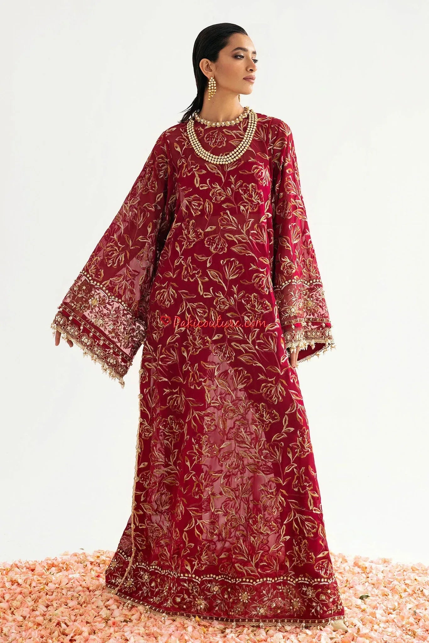 ELAN CHIFFON UNSTITCHED EMB SUIT - City Cloth House