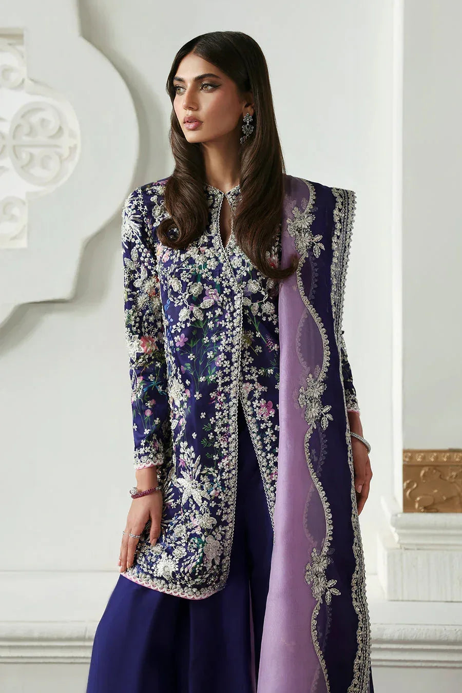 SORAYA ORGANZA UNSTITCHED EMB ALTHEA SUIT - City Cloth House