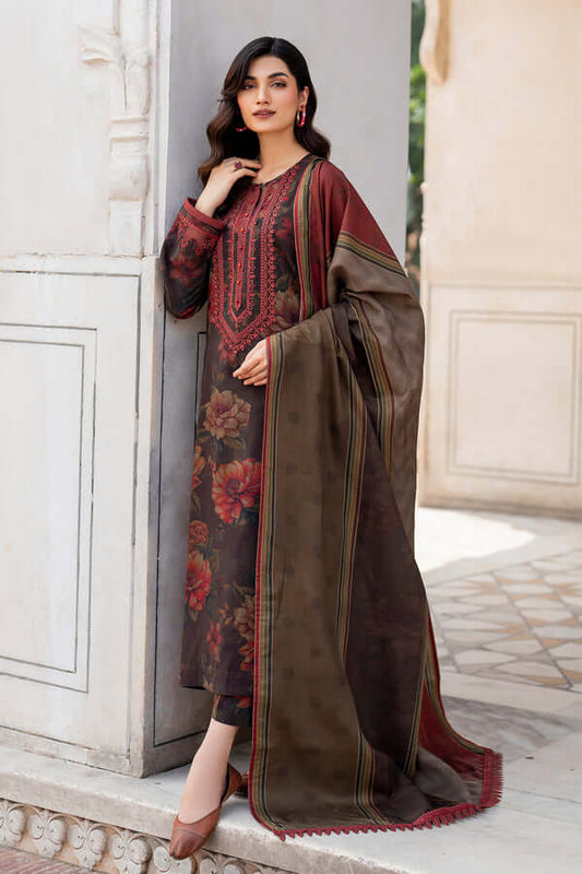 BAROQUE KHADDAR UNSTICH PRINTED 3PC