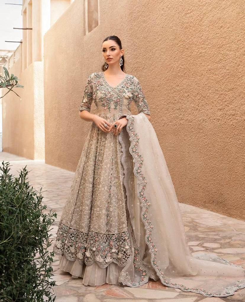 MARIA.B ORGANZA UNSTITCHED EMB MAXI - City Cloth House