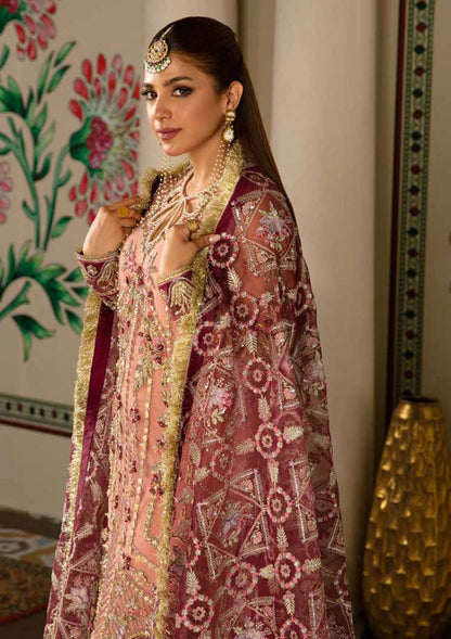 MARYAM HUSSAIN ORGANZA UNSTICH EMB SUIT